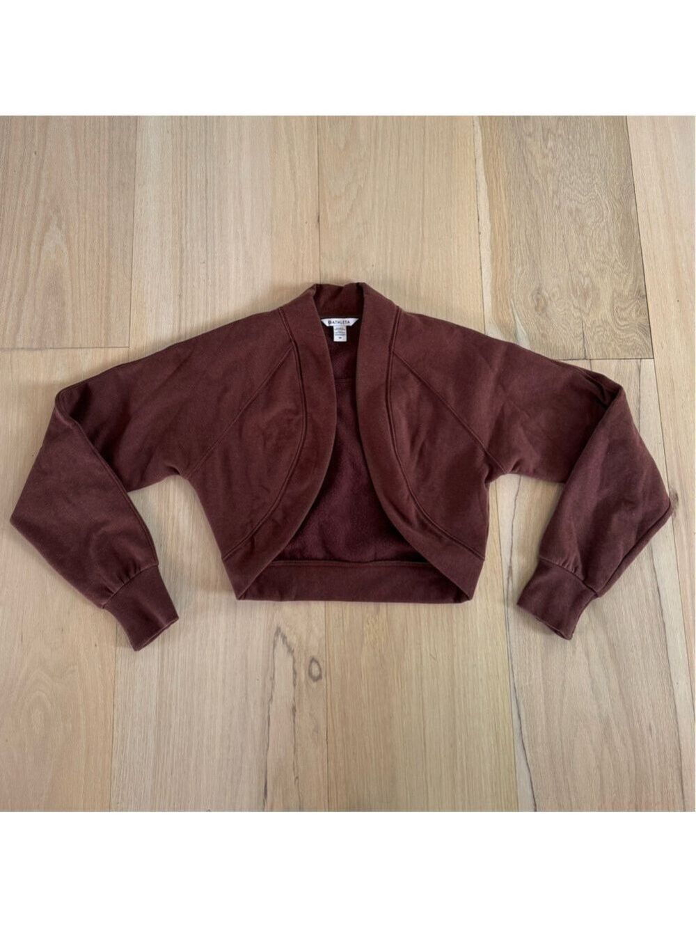 Athleta Retroplush Crop Sweater Burnt Orange Size Medium